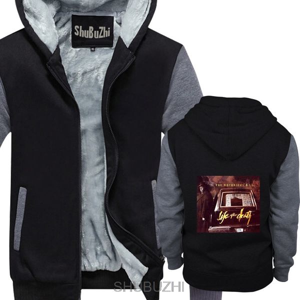 notorious big thick hoodies life after death vinyl cd cover jacket fashion warm jacket thick hoodies sbz4149, Black